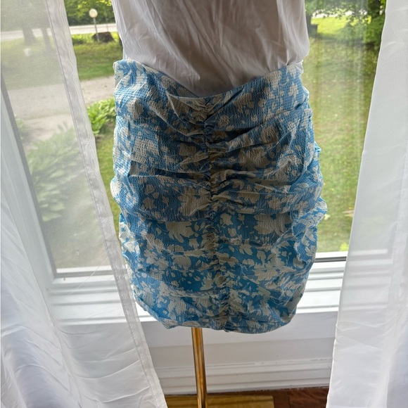 Mango Blue and White Bubble Mini Skirt - Picture 4 of 4